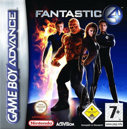 Fantastic 4 Flame On box art for GameBoy Advance